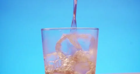 Ice tea, lemonade, on various color backgrounds. Stock Footage 244666777