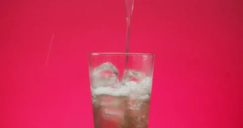 Ice tea, lemonade, on various color backgrounds. Stock Footage 244666856
