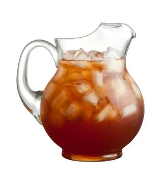 Ice tea pitcher isolated Stock Photos