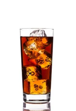 Ice tea on white background Stock Photos