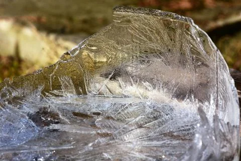 Ice texture on the ground Stock Photos