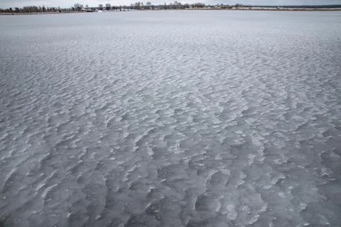 Ice texture on the lake Stock-Fotos