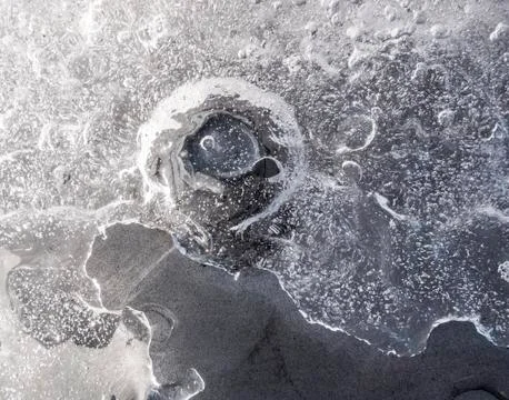 Ice texture macro background Stock Photos