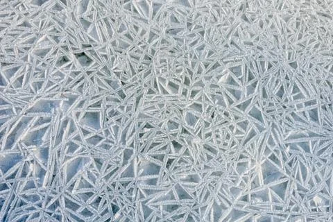 Ice Texture on the River Stock-Fotos