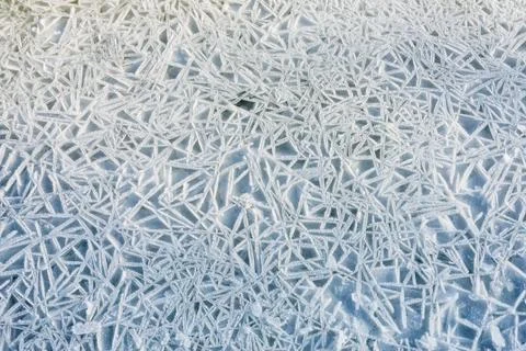 Ice Texture on the River 写真素材