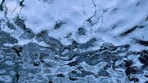 Ice texture on window glass Stock Photos