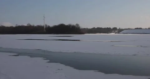 The ice is thawing on the river. Stock Footage 149784252