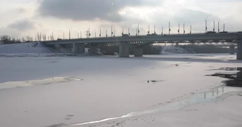 The ice is thawing on the river. Stock Footage 149784297