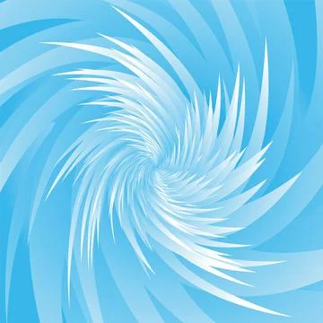 Ice Thorns Hoarfrost Spiky Pattern Wild Blue White Spirale Stock Illustration
