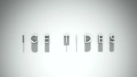 Ice Tides 3D title animation with shadows on a white background 動画素材 296706289