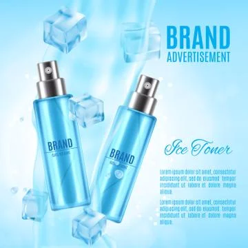 Ice toner ads Stock Illustration