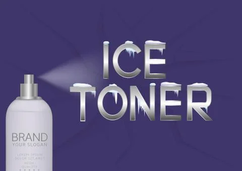 Ice toner bottle Stock Illustration