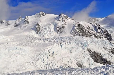 Ice at top mountain Stock Photos