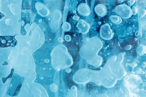 Ice tracery. The texture of ice structure. Christmas abstract background. Stock Photos