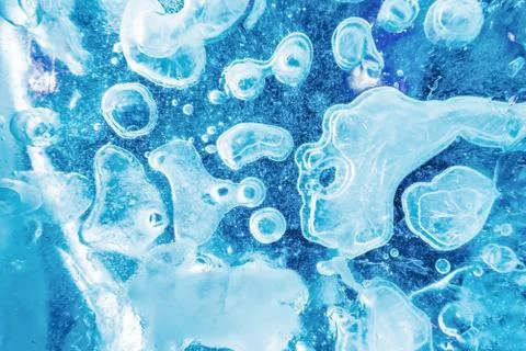 Ice tracery. The texture of ice structure. Christmas abstract background. Stock Photos