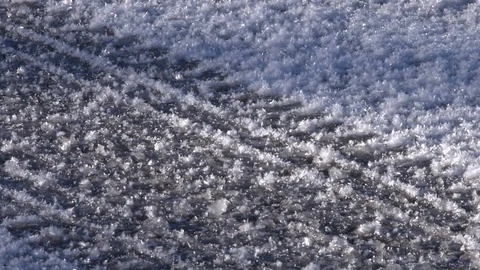 Ice track car road Stock Footage 96345441
