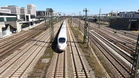ICE Train in Munich, Germany Stock Footage 152941105