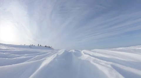 ICE TUNDRA &amp; CLOUDS &amp; SUN - TIMELAPSE 스톡 동영상 5903134