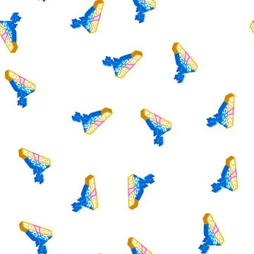 Ice type eruptions isometric icon seamless pattern Stock Illustration