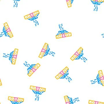 Ice type eruptions vector seamless pattern Illustrazione stock
