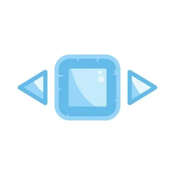 Ice ui game button with triangles pointing left and right Stock Illustration
