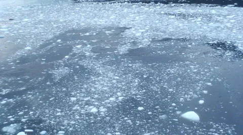 Ice in water Stock Footage 193289