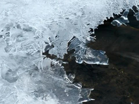 Ice on water Stock Photos