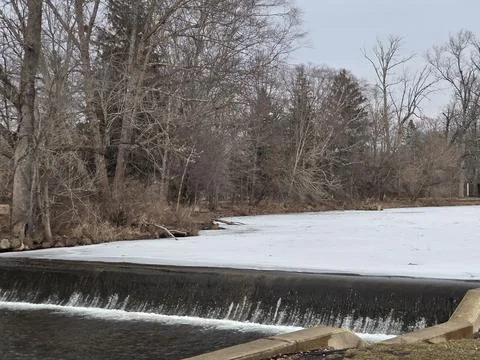 An Ice Waterfall in Bucks County Stock Photos