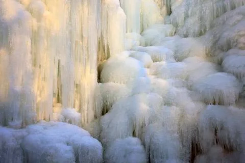Ice waterfall Stock Photos
