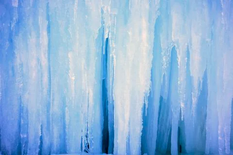 Ice waterfall Stock Photos