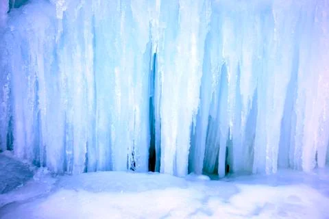 Ice waterfall Stock Photos