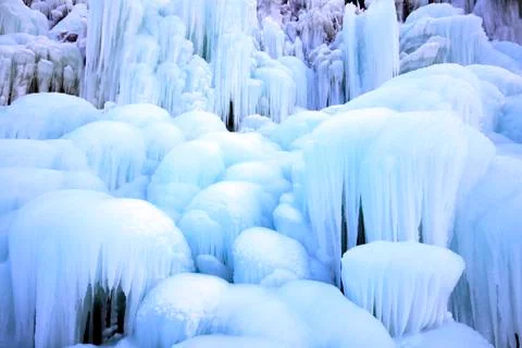 Ice waterfall Stock Photos
