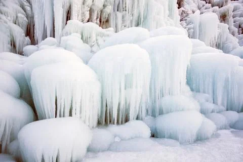 Ice waterfall Stock Photos
