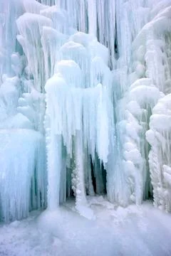 Ice waterfall Stock Photos