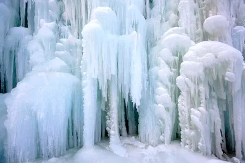 Ice waterfall Stock Photos