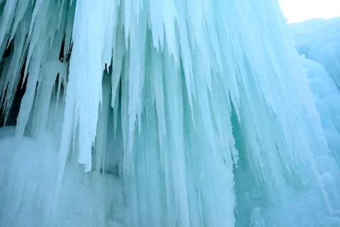 Ice waterfall Stock Photos
