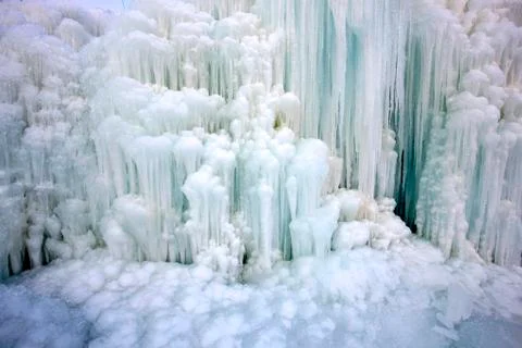 Ice waterfall Stock Photos
