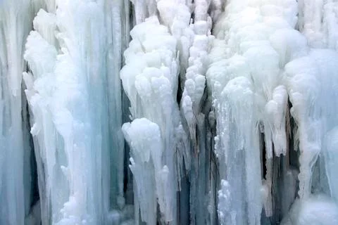 Ice waterfall Stock Photos