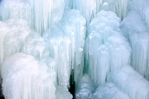 Ice waterfall Stock Photos