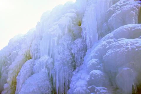 Ice waterfall Stock Photos