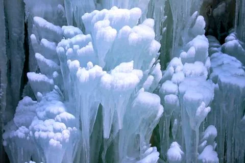 Ice waterfall Stock Photos