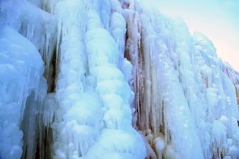 Ice waterfall Stock Photos