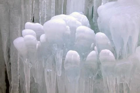 Ice waterfall Stock Photos