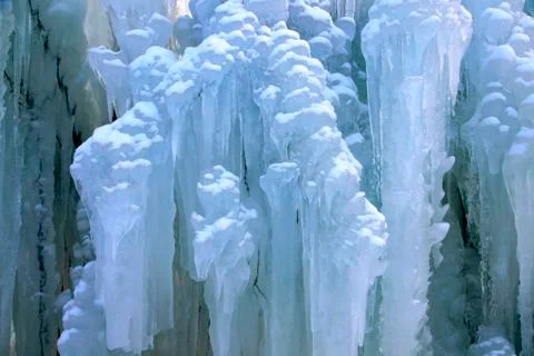 Ice waterfall Stock Photos