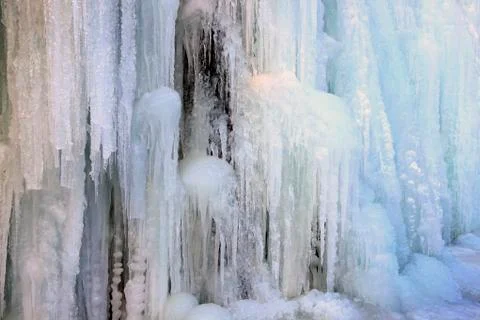 Ice waterfall Stock Photos