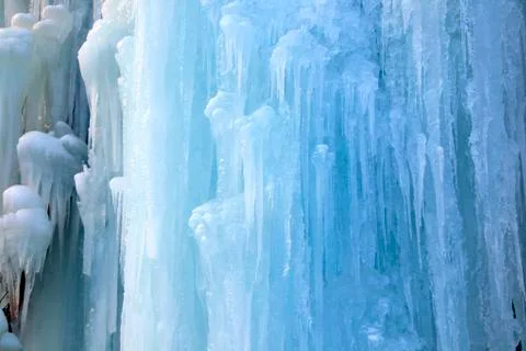 Ice waterfall Stock Photos
