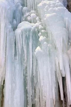 Ice waterfall Stock Photos