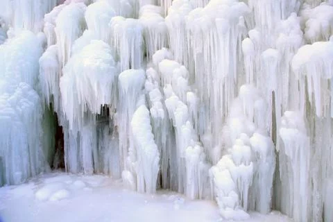 Ice waterfall Stock Photos