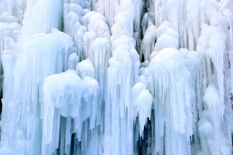 Ice waterfall Stock Photos