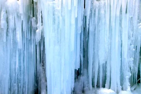 Ice waterfall Stock Photos